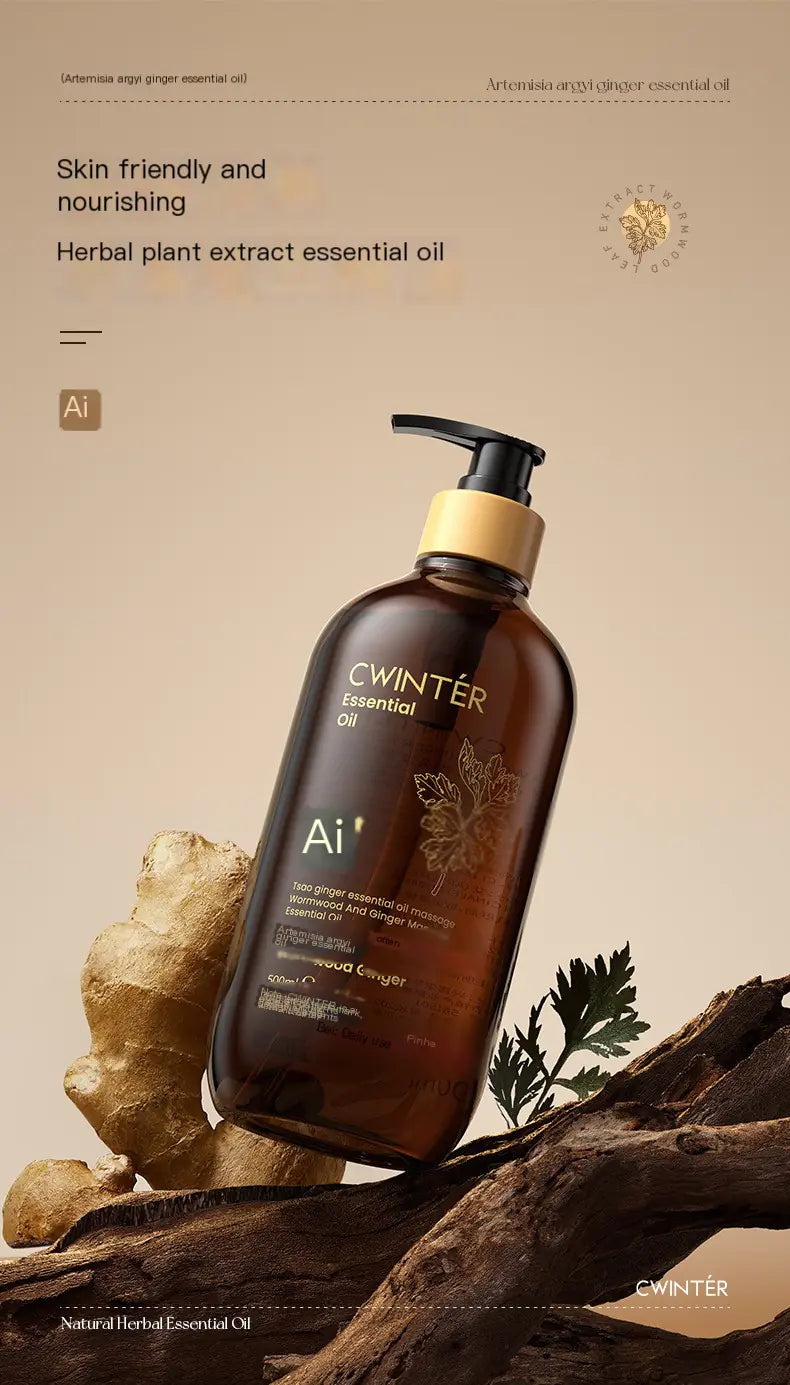 Aceite Corporal Natural de Jengibre y Artemisa – Masaje, Hidratación y Cuidado Diario